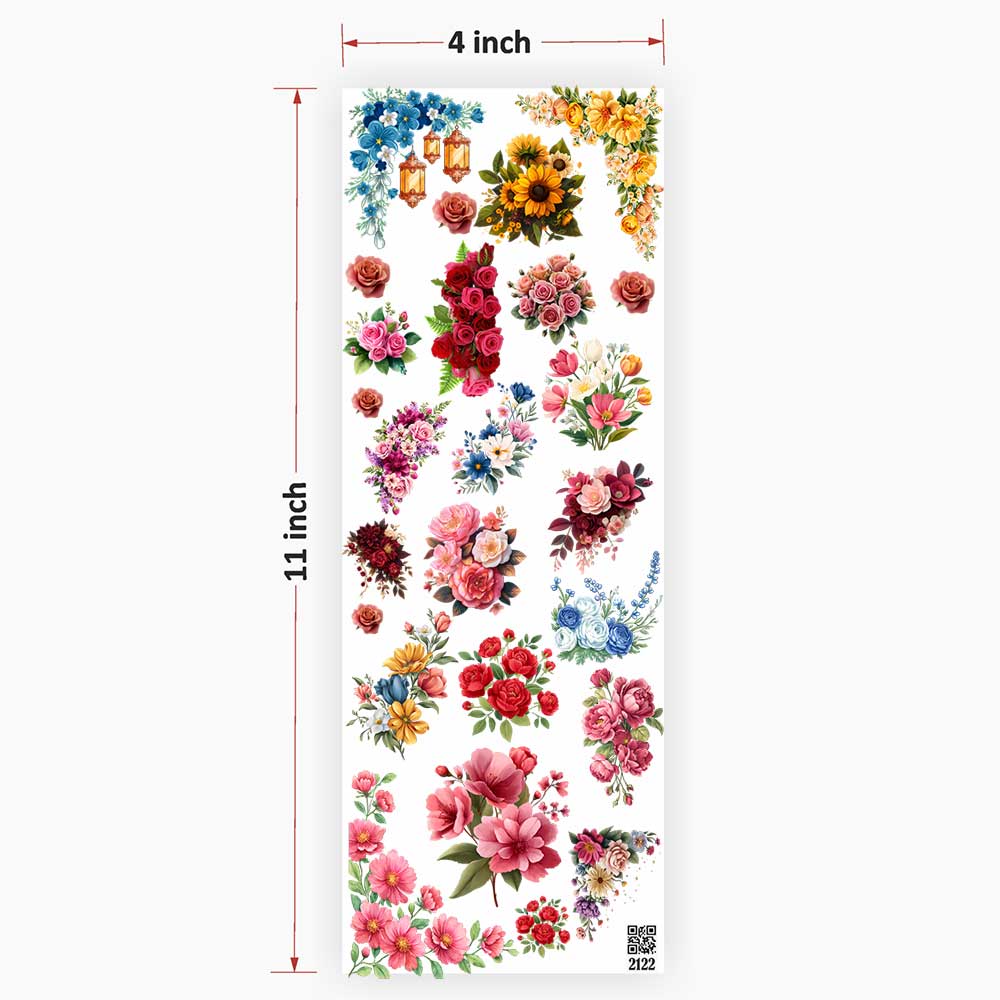 Flowers UV DTF Sticker for Resin art 2122