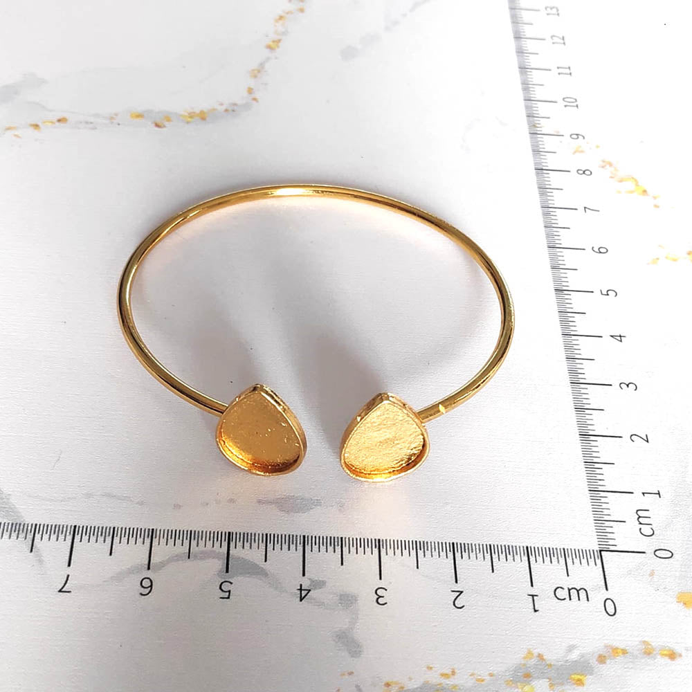 Two Oval Drop Kada Bracelet