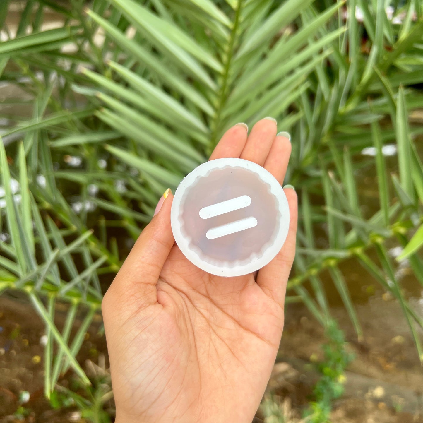 Round Agate Double Ring Holder Silicone Mould - 18 MM Depth