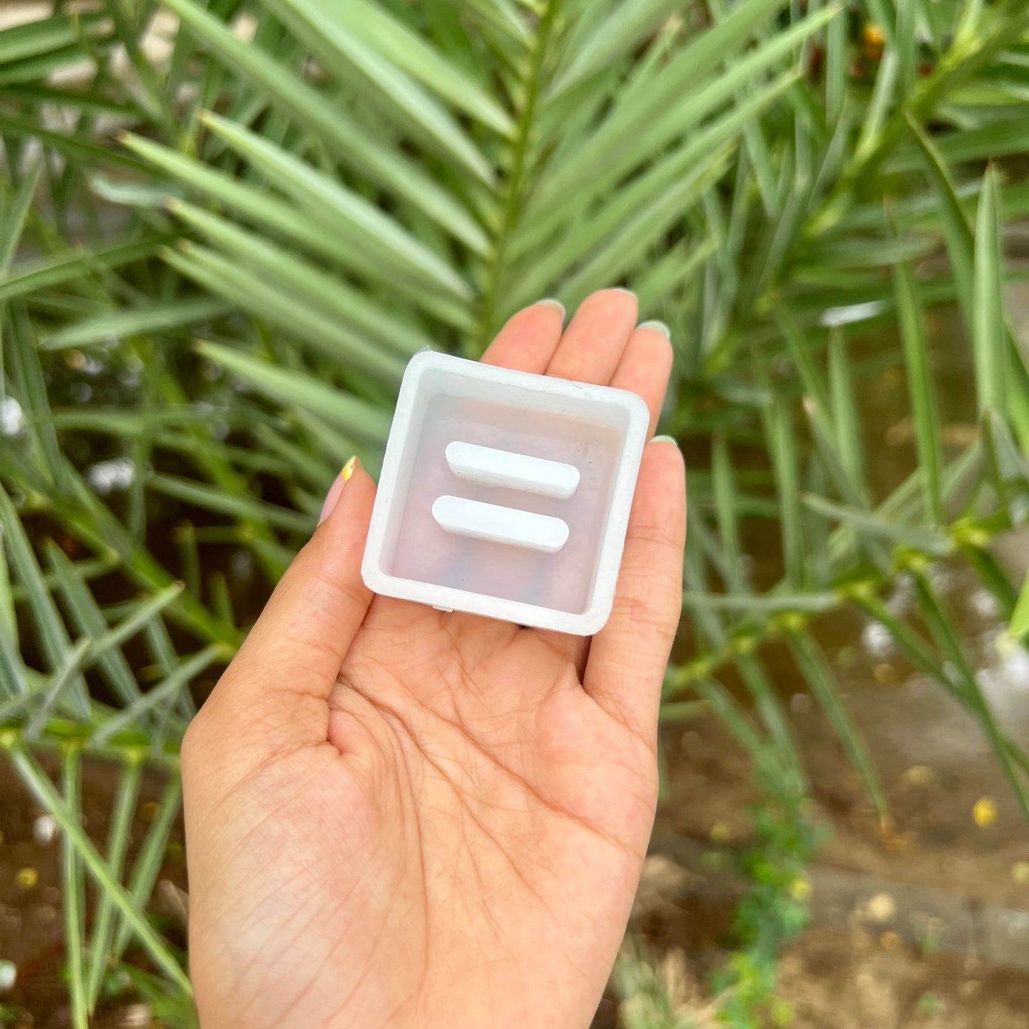 Square Double Ring Holder Silicone Mould - 18 MM Depth