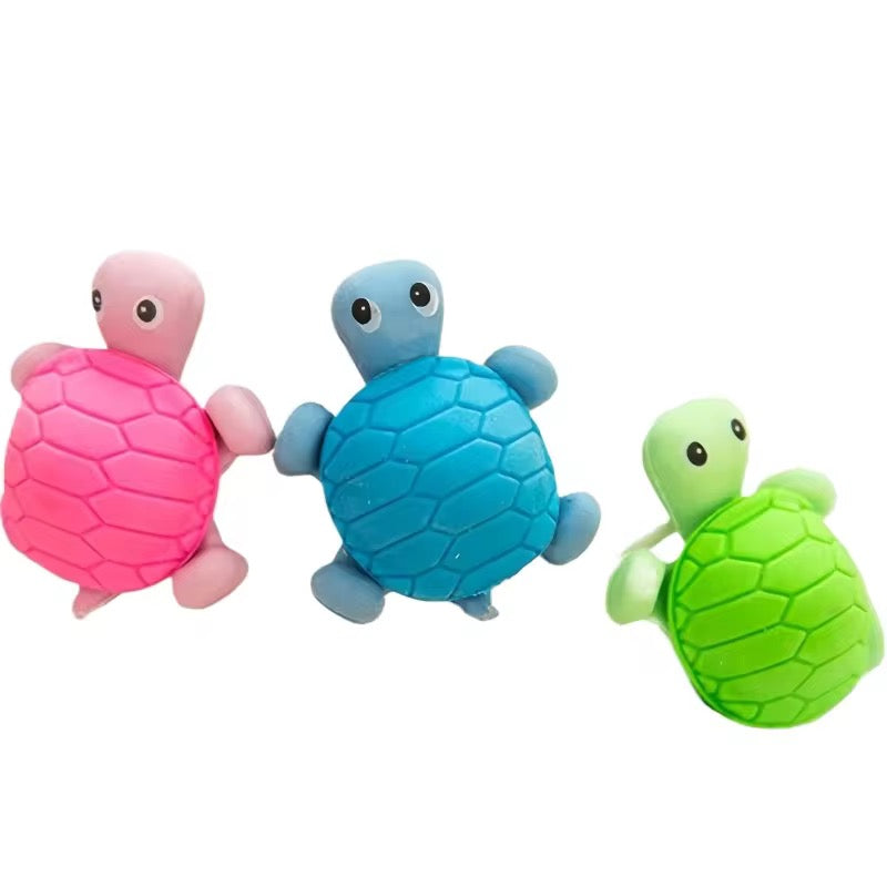 3D Cartoon Turtle Eraser for Kids – Single Piece (Assorted Colors)