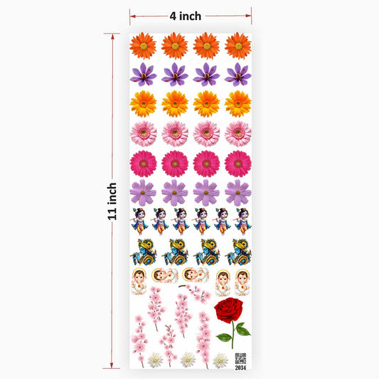 Flowers UV DTF Sticker for Resin art 2034