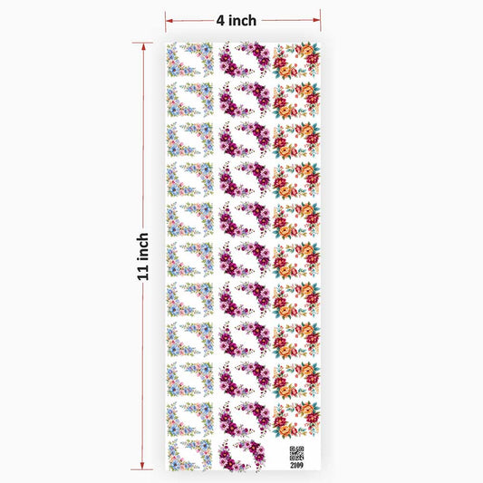 Flowers UV DTF Sticker for Resin art 2109