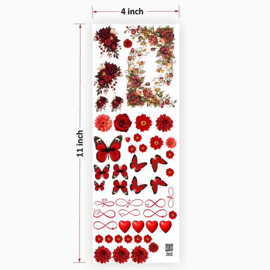 Flowers UV DTF Sticker for Resin art 2112