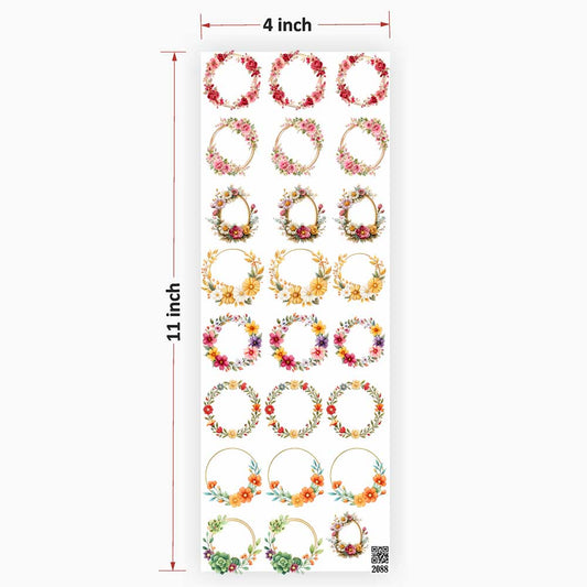 Designs Round UV DTF Sticker for Resin art 2088