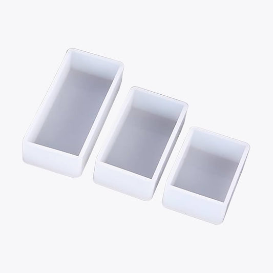 Block Set 3pc 4.25x1.85, 3.5x1.85, 2.65x1.85 22mm Depth Silicon Mould