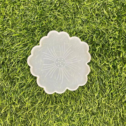Flower 4.5×4.5In Coaster 12x12cm 8mm Depth Silicone Mould