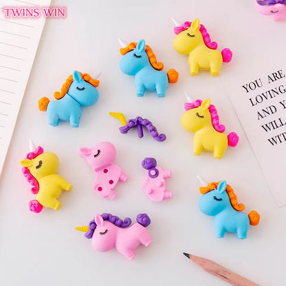 3D Pastel Unicorn Eraser for Kids – Single Piece (Assorted Colors)