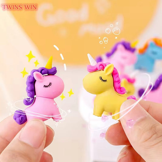 3D Pastel Unicorn Eraser for Kids – Single Piece (Assorted Colors)