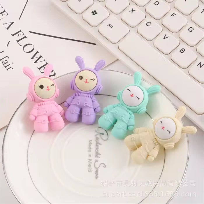 3D Bunny Cartoon Eraser for Kids – Single Piece (Assorted Colors)