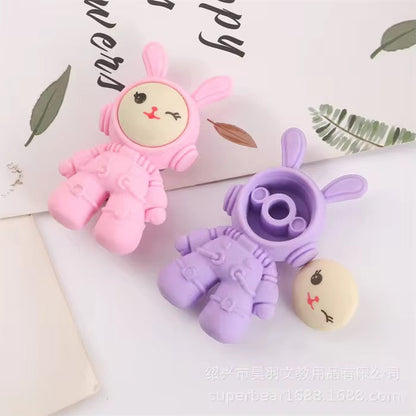 3D Bunny Cartoon Eraser for Kids – Single Piece (Assorted Colors)