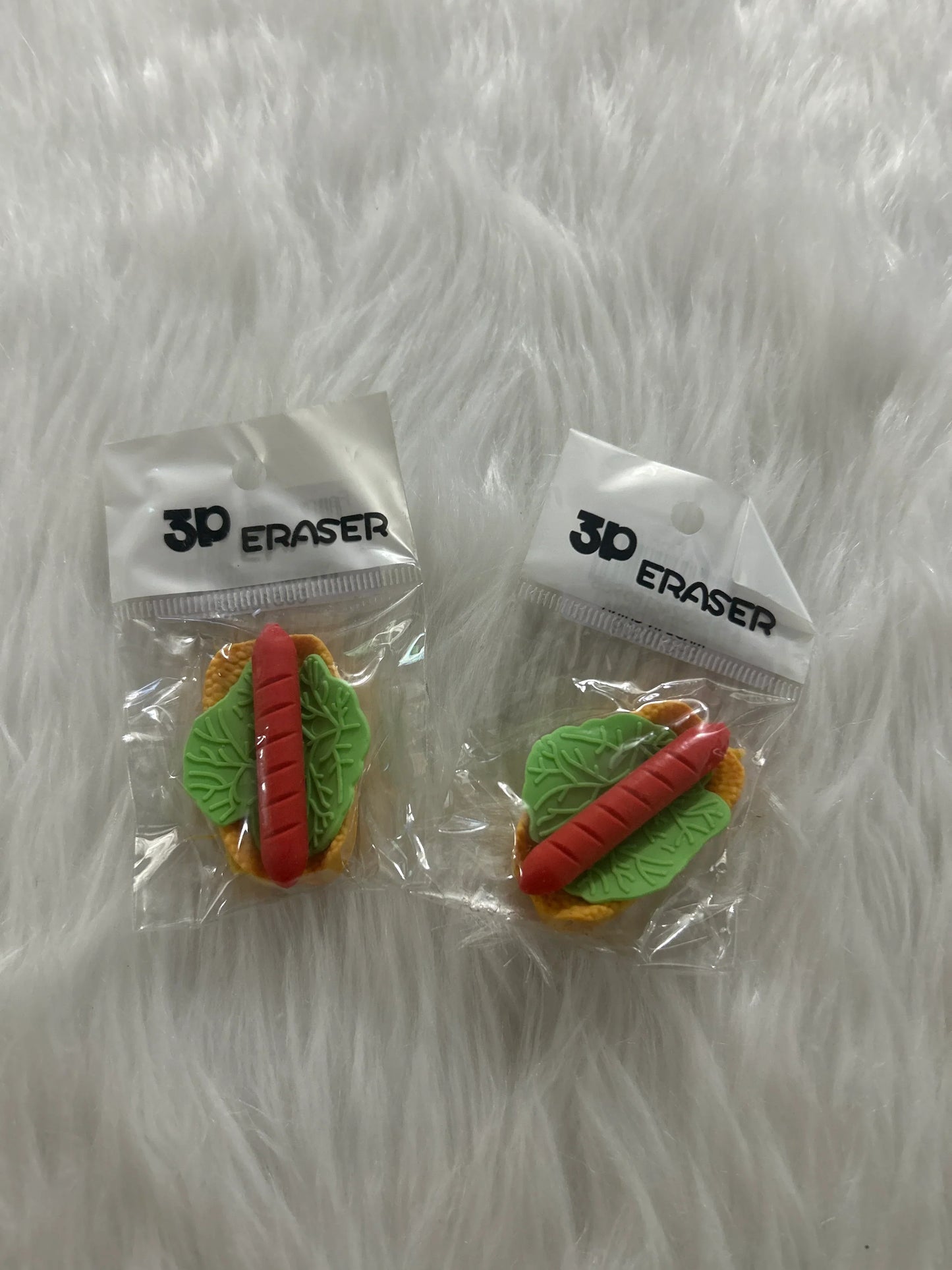 Mini Fast Food Eraser for Kids – Burger / Fries / Hotdog (Single Piece)