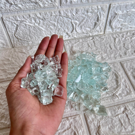 Ice Aqua Crystal Clear Stone (4mm To 6mm) 500gms
