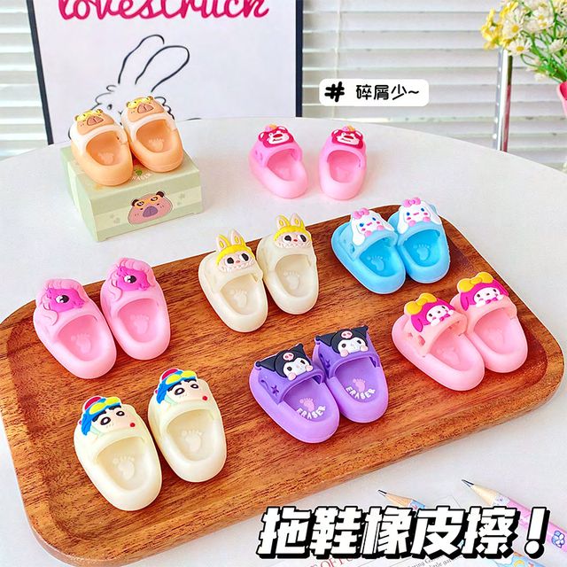 Cute Slipper Shoe Eraser for Kids – 3D Cartoon Mini Shoe Eraser (Single Set)