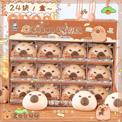 Cute Capybara Jumbo Eraser for Kids – Soft Cartoon School Eraser (Single Piece)